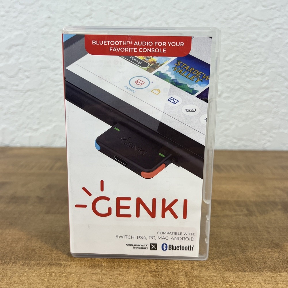 GENKI Bluetooth 5.0 Audio Adapter COMBO for Nintendo Switch, PS4, MAC, Android